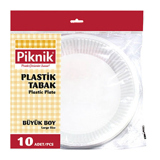 Piknik Plastik Tabak Büyük 10'lu