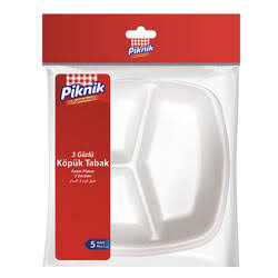 Piknik Gözlü Köpük Tabak 5'li