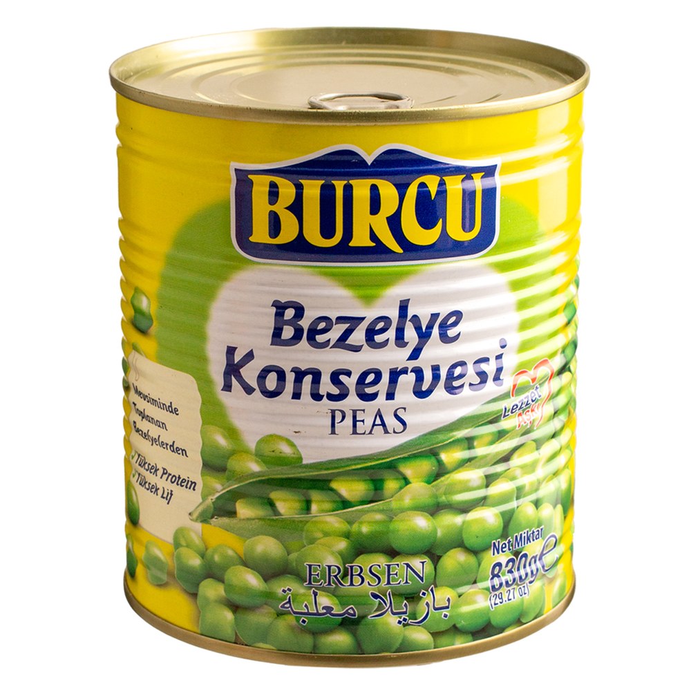 Burcu Bezelye Konservesi Teneke 830 g