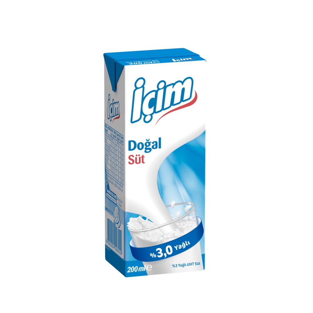 İçim Tam Yağlı Doğal Süt 200 ml