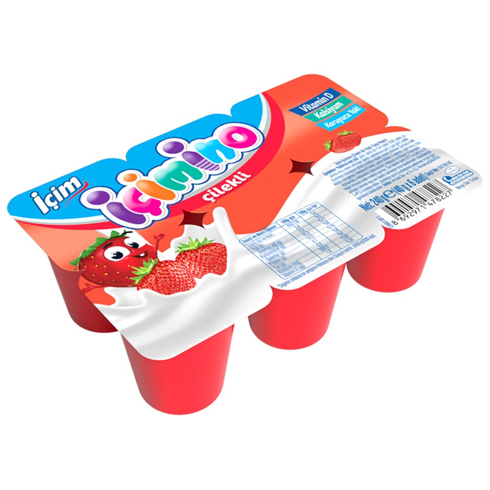 İçimino Büyüme Küpü Çilekli 6×40 g