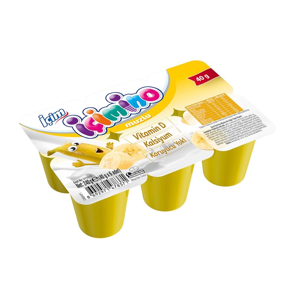 İçimino Büyüme Küpü Muzlu 6×40 g