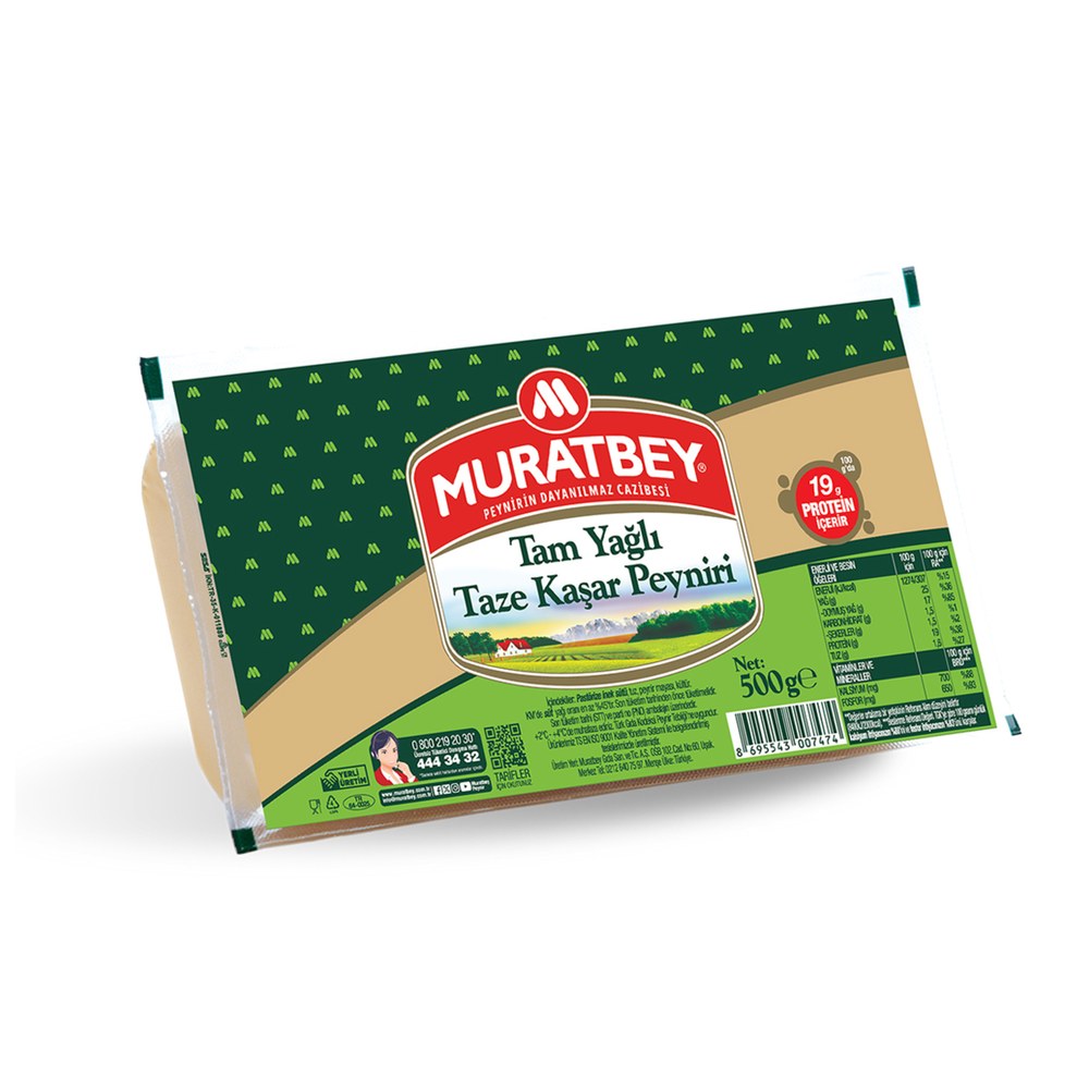Muratbey Tam Yağlı Kaşar Peyniri 500 g