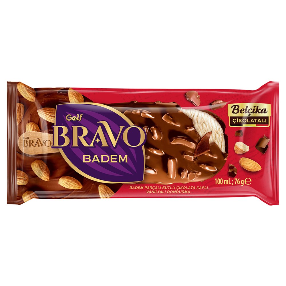 Golf Bravo Dondurma Bademli Belçika Çikolatalı 100 ml