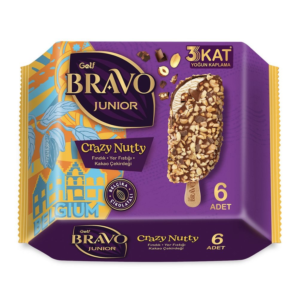 Golf Bravo Dondurma A.Fıstıklı Bademli Belçika Çikolatalı 360 ml