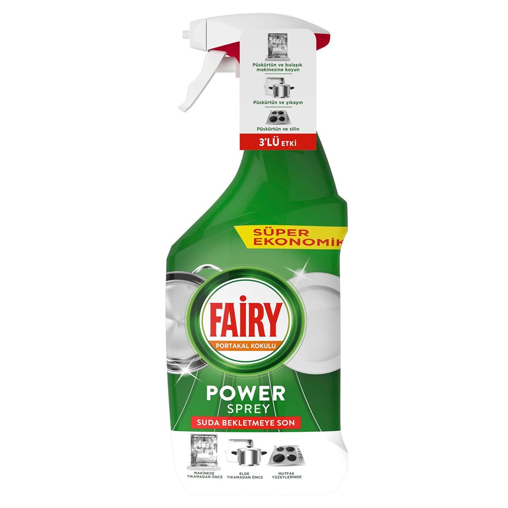 Fairy Power Bulaşık Temizleme Spreyi Portakal 800 ml