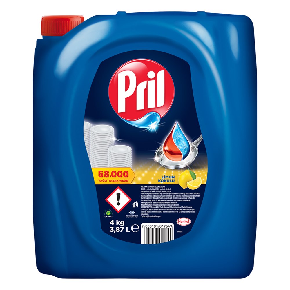 Pril Sıvı Bulaşık Deterjanı Limon 4 kg