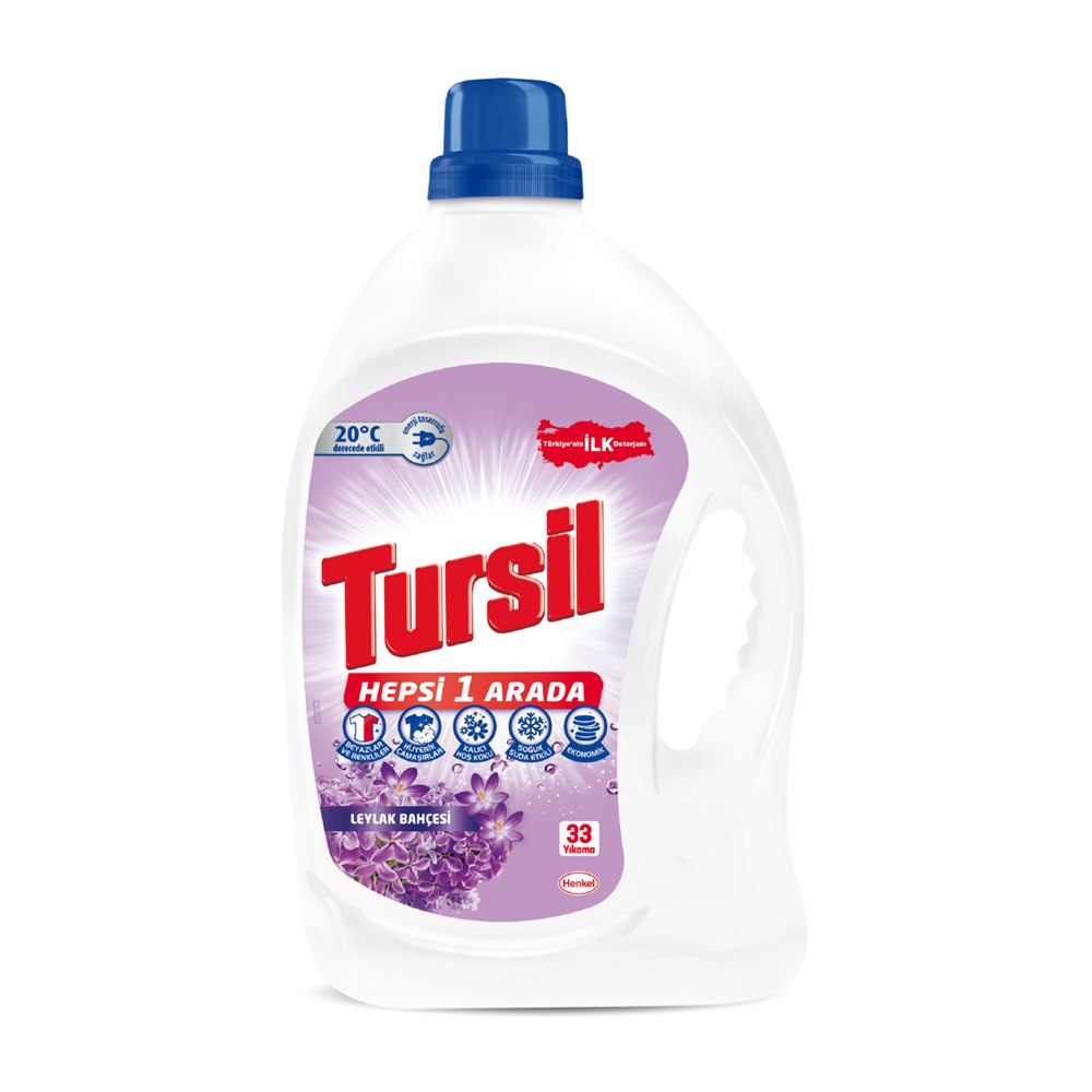 Tursil Jel Sıvı Deterjan Leylak Bahçesi 33 Yıkama 2,145 L