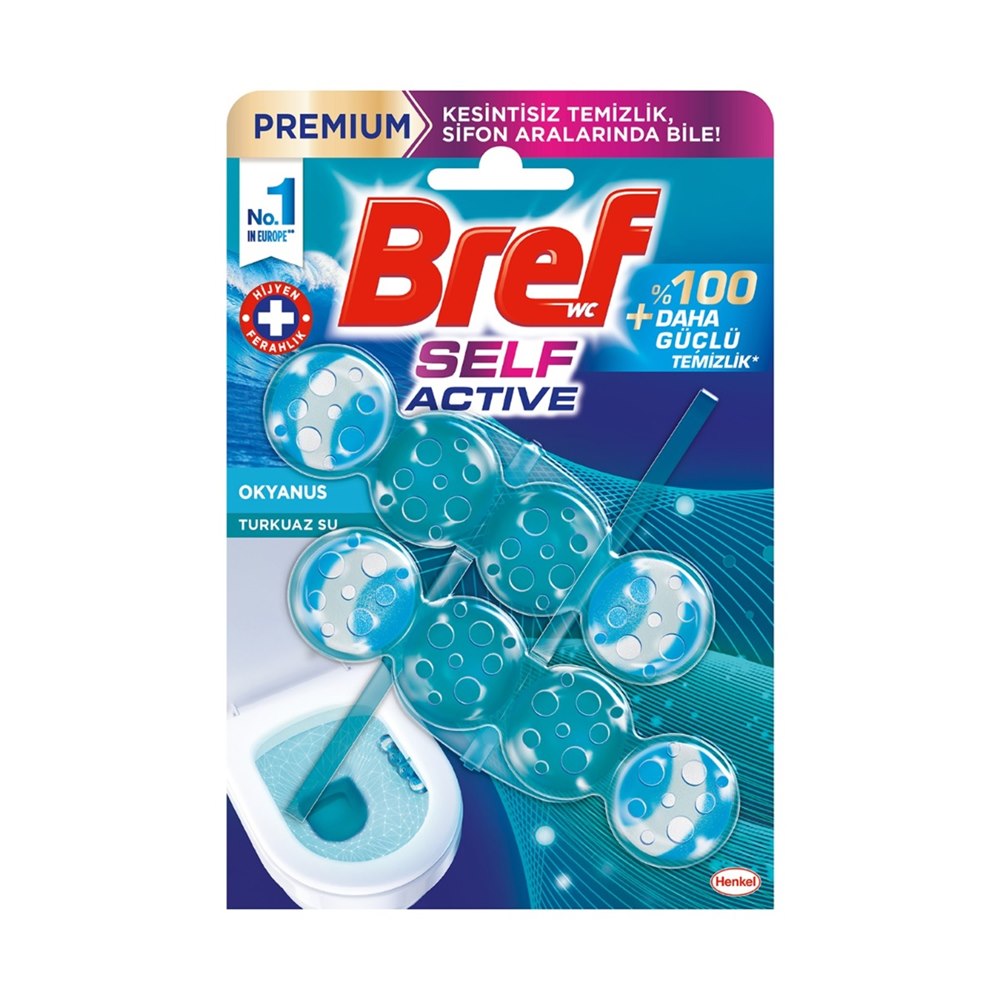 Bref Self Aktiv Klozet Blok Okyanus 2×50 g