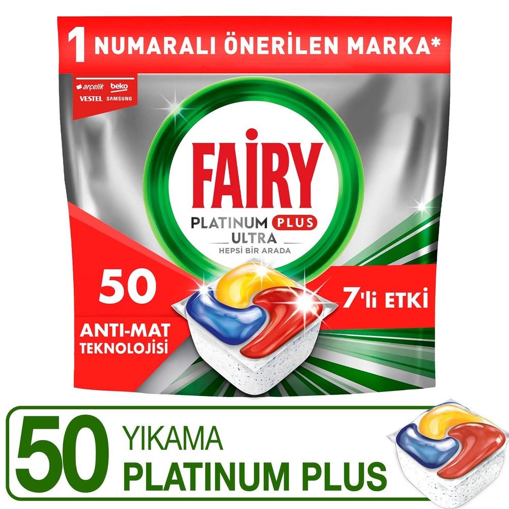 Fairy Platinum Plus Bulaşık Makinesi Deterjanı 50 Kapsül