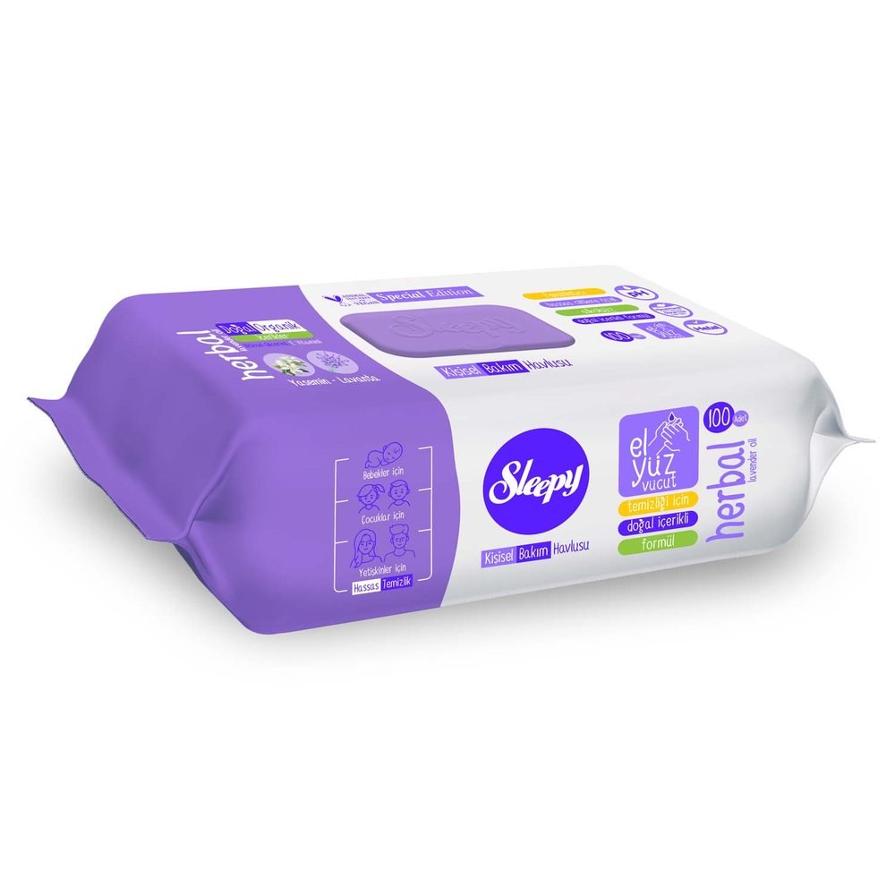 Sleepy Kişisel Bakım Havlusu Herbal 100'lü