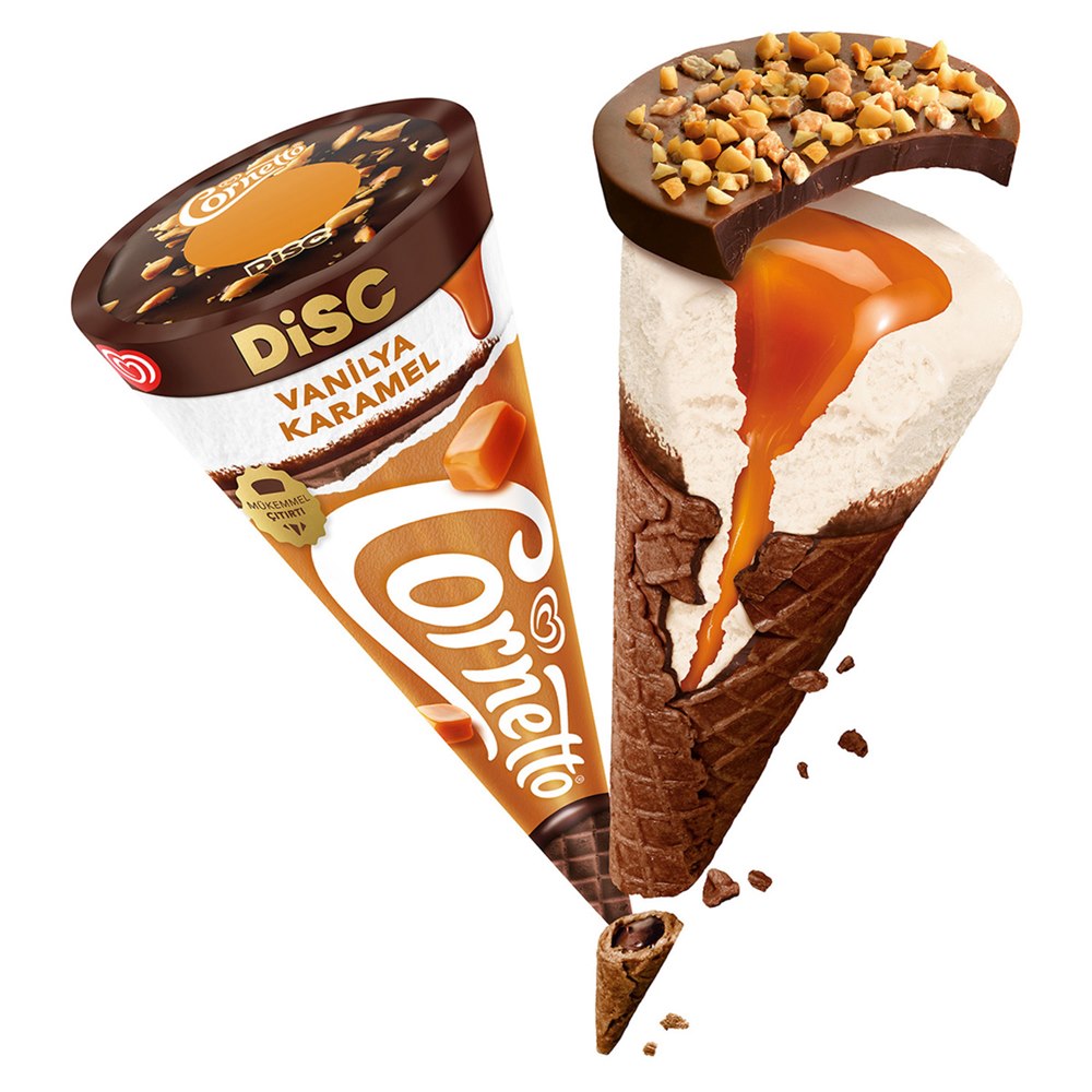 Cornetto Disc Vanilyalı-Karamelli Dondurma 130 ml