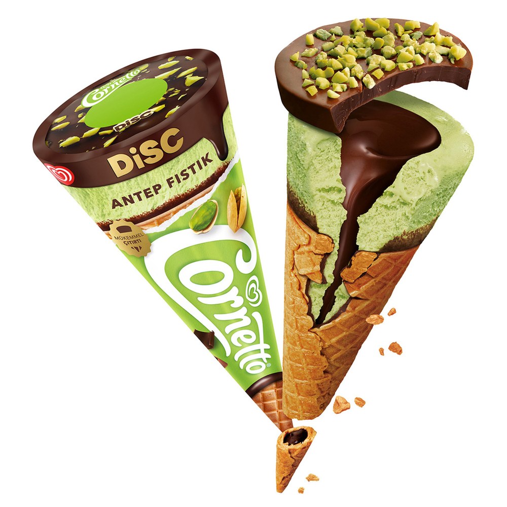 Algida Cornetto Disc Double Antep Fıstıklı Dondurma 130 ml