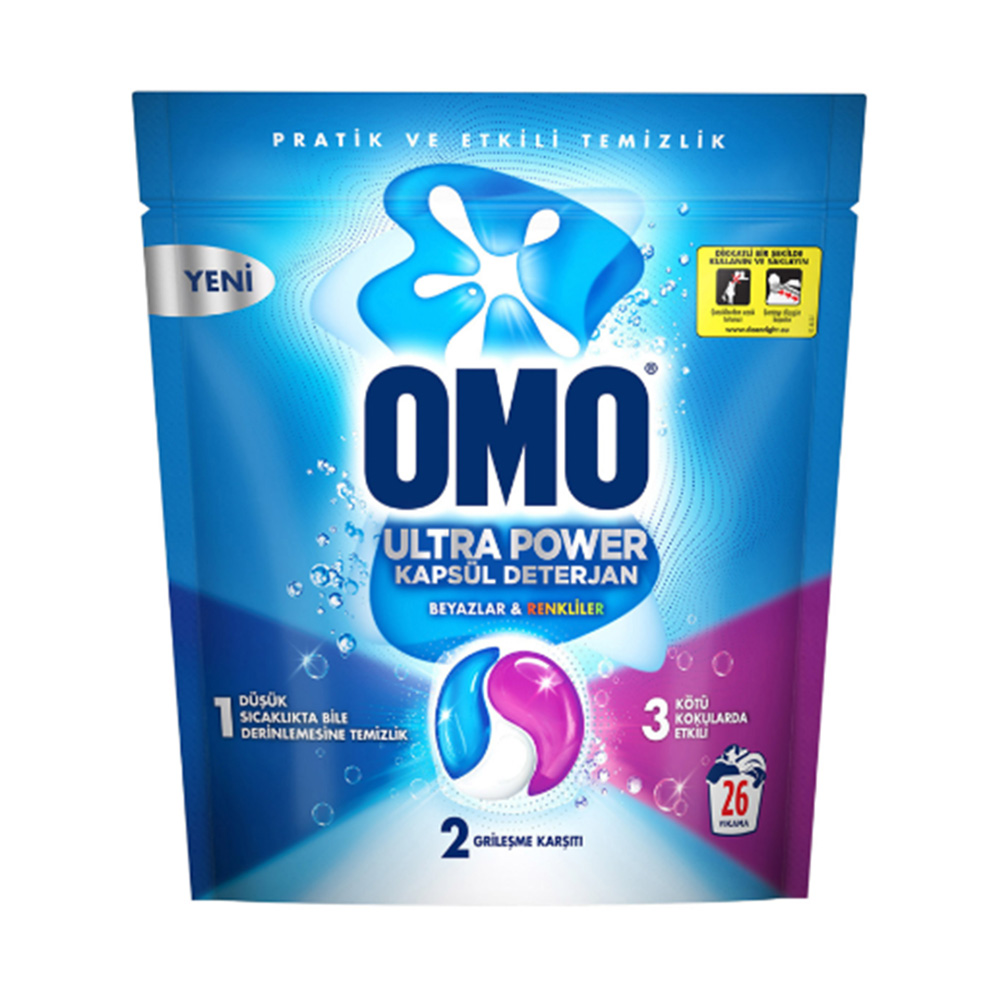 Omo Kapsül Deterjan Renkliler ve Beyazlar 26'lı