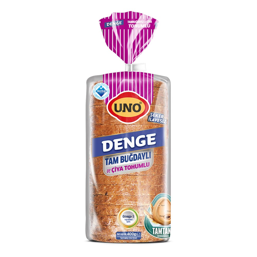 Uno Denge Tam Buğday Chia Tohumlu Ekmek 400 g