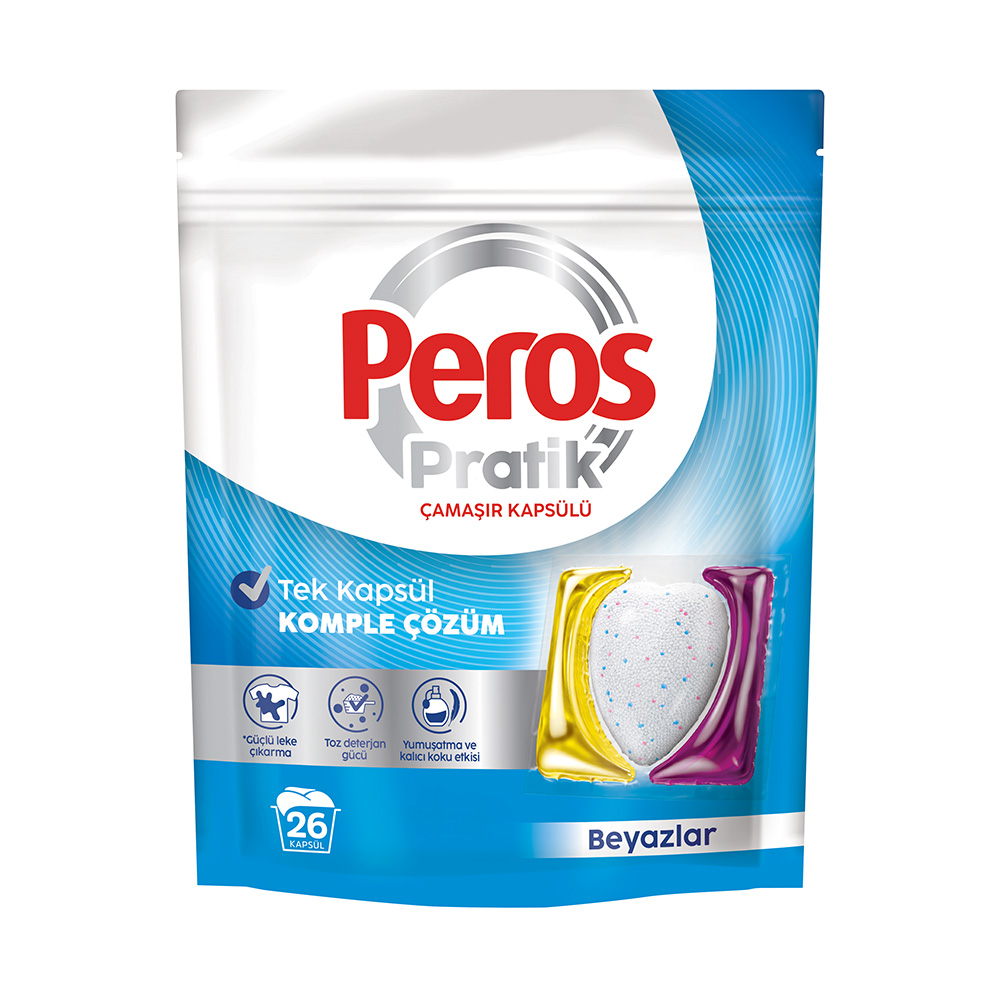 Peros Pratik Çamaşır Kapsülü Beyazlar 26'lı