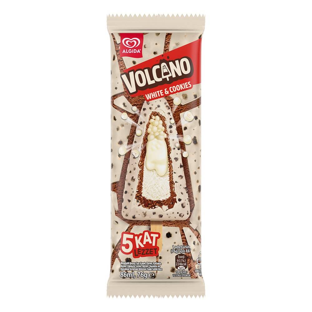 Algida Volcano Beyaz Dondurma 86 ml