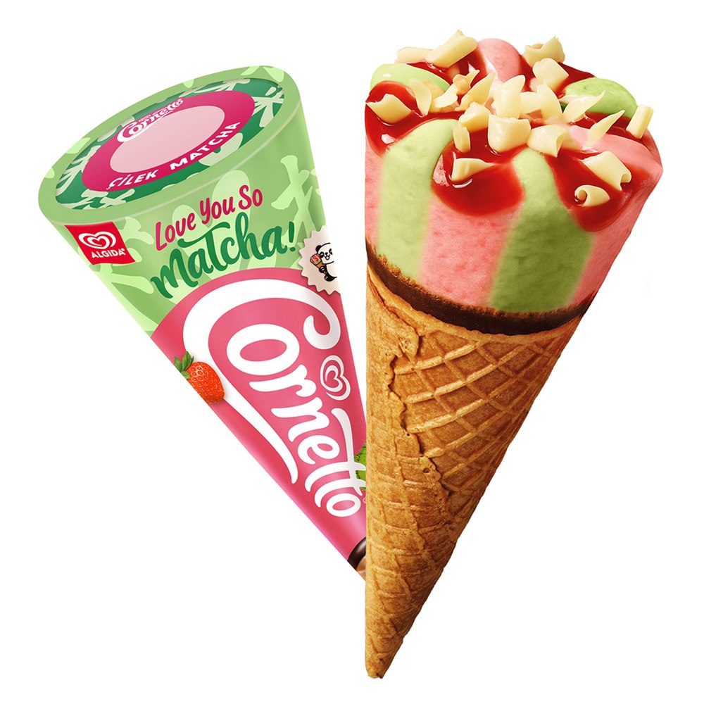 Algida Cornetto Çilek Matcha Dondurma 120 ml