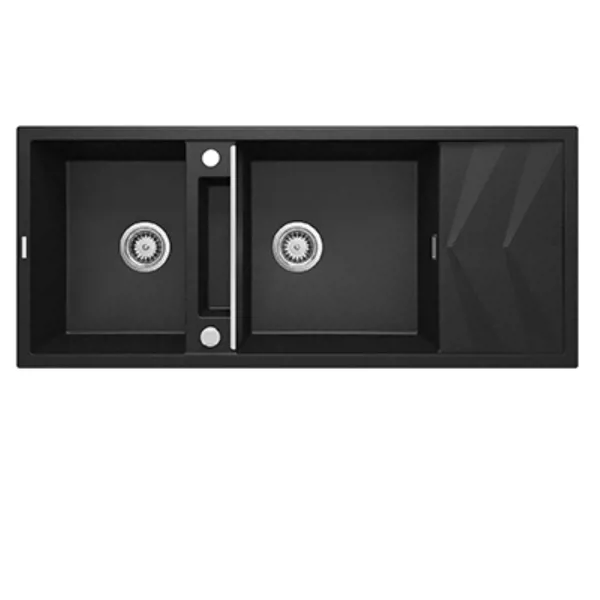 Deante Magnetic Granit Eviye, 2-hazneli, damlalıklı - DEANTE - Ürün Görseli 1