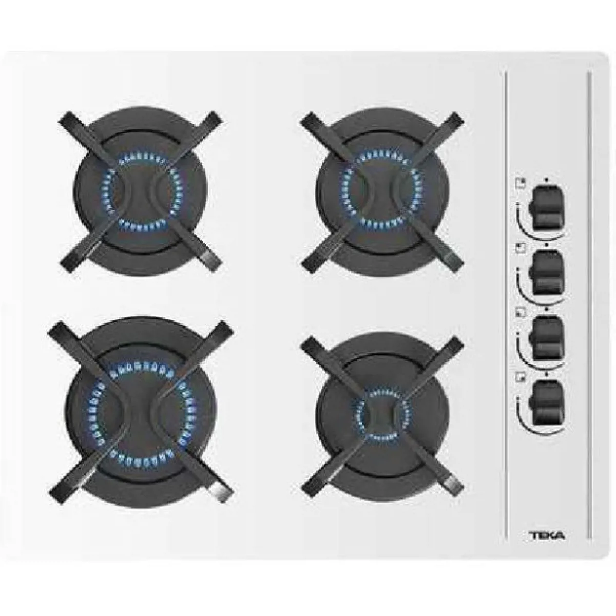 Teka GBC 64002 KBC BK (E4) Ankastre Gazlı Cam Ocak - Beyaz - TEKA - Ürün Görseli 1