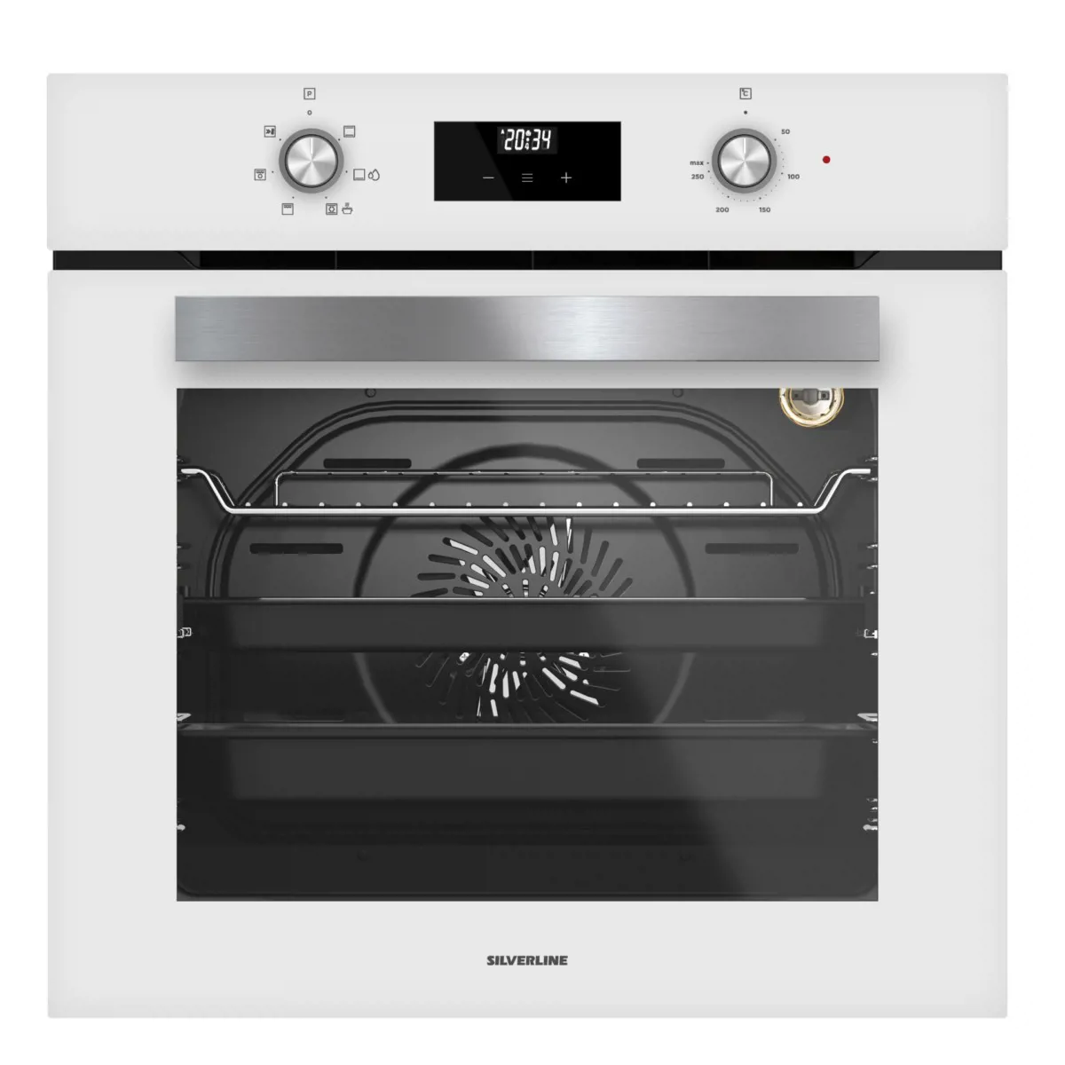 Silverline BO6502W02 Gömülebilir Düğmeli Beyaz Ankastre Fırın - SİLVERLİNE - Ürün Görseli 1