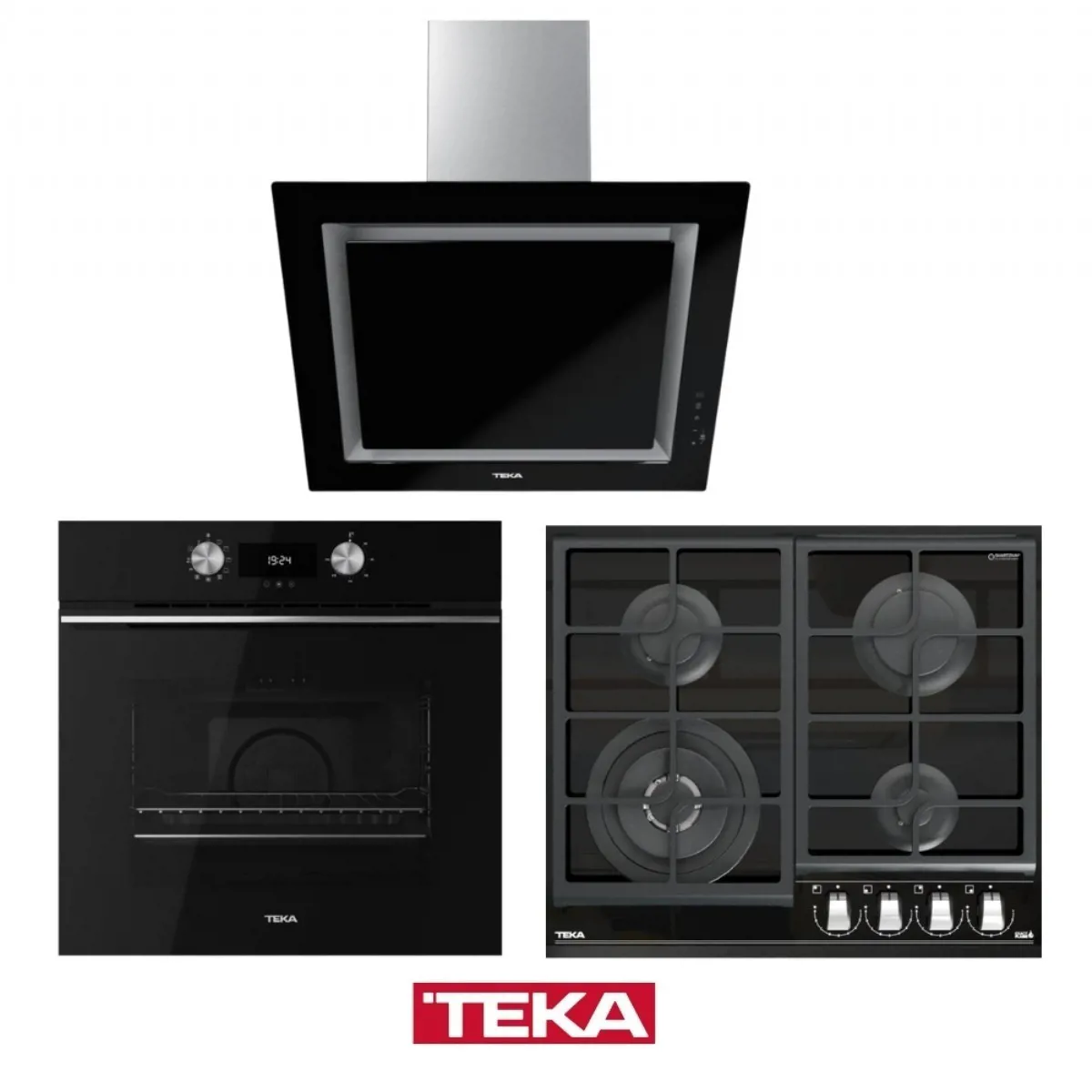 Teka URBAN 60 Siyah Ankastre Set [HLB 8400 + GZC 64320 XBC + DLV 68660 TOS BK] - TEKA - Ürün Görseli 1