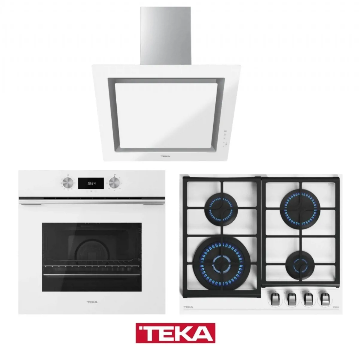 Teka URBAN 60 Beyaz Ankastre Set [HLB 8400 + GZC 64320 XB + DLV 68660 WH TOS] - TEKA - Ürün Görseli 1