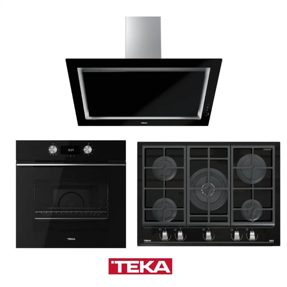 Teka Urban 70 Siyah Ankastre Set [HLB 8400 BK + GZC 75330 XBC BK (E4) + DLV 98660 BK TOS] - TEKA - Ürün Görseli 1