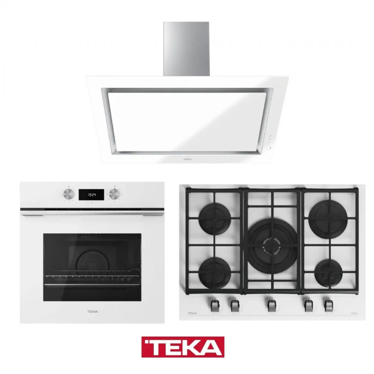 Teka Urban 70 Beyaz Ankastre Set [HLB 8400 WH + GZC 75330 XBC WH (E4) + DLV 98660 WH TO] - TEKA - Ürün Görseli 1
