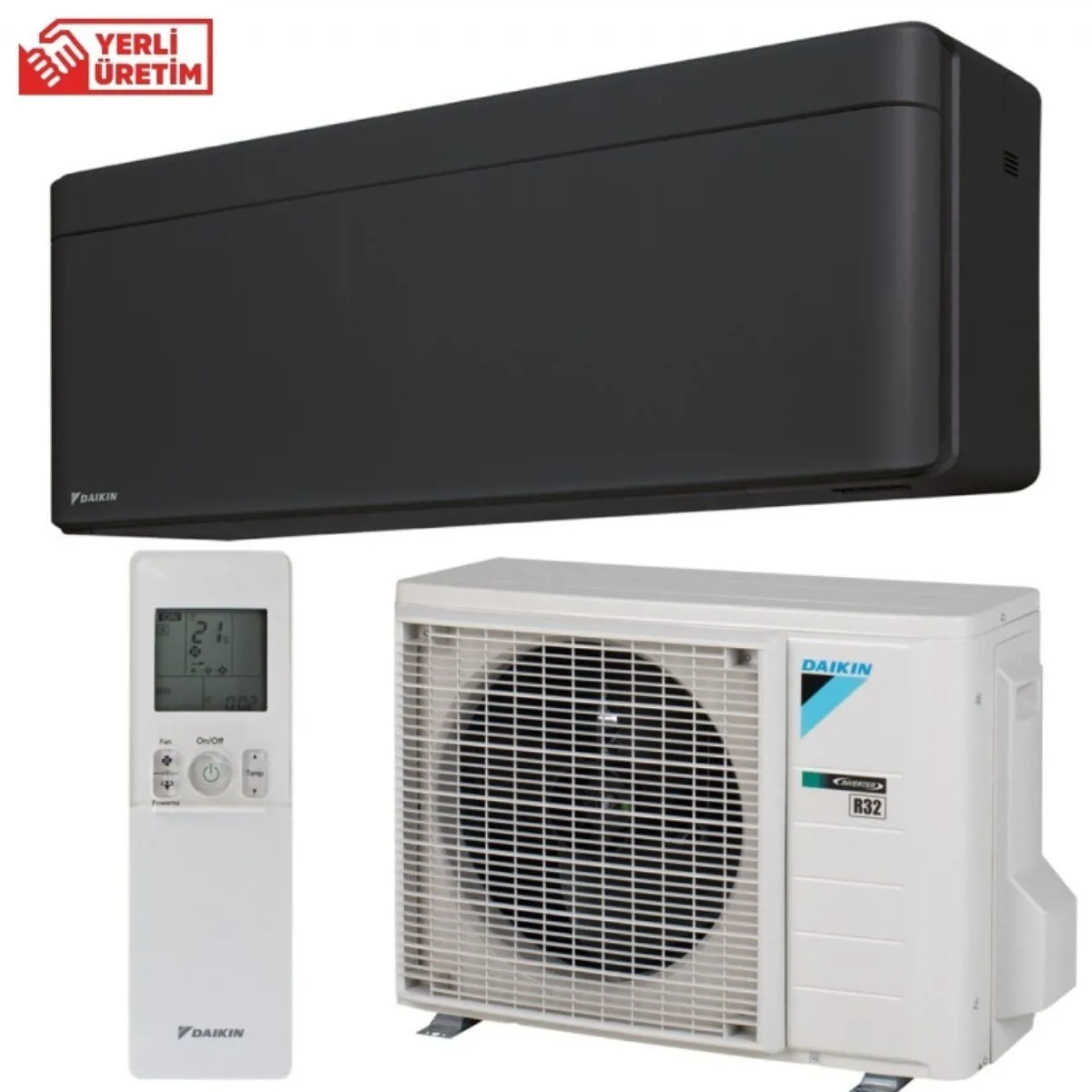 Daikin Stylish Siyah 12000 BTU/H A+++ Duvar Klima FTXA35CB - RXA35A8 - DAIKIN - Ürün Görseli 1