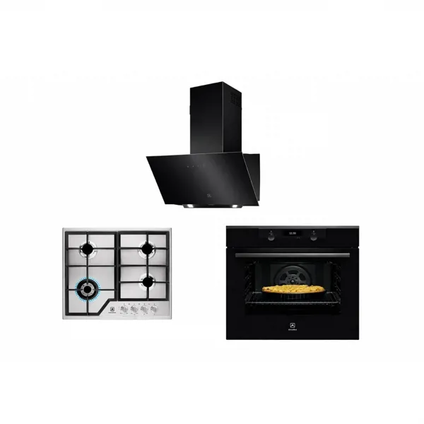 ELECTROLUX KODEH10H SteamBake - Electrolux LFV436K Davlumbaz 60cm - Electrolux EGS6436SX Çelik Ocak - ELECTROLUX - Ürün Görseli 1