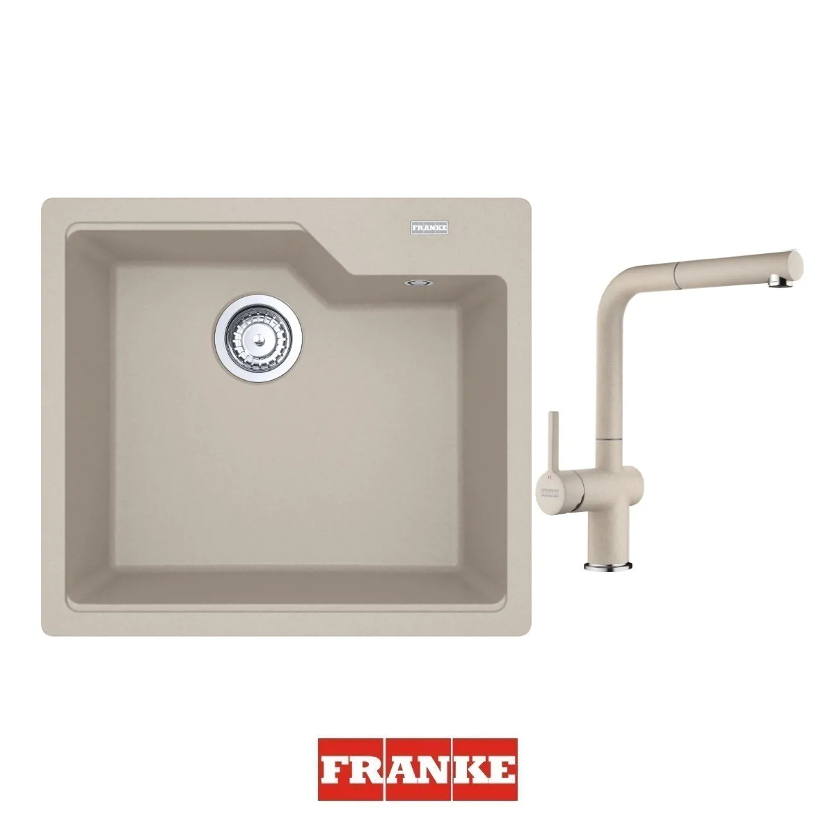 Franke Urban UBG 610-50 Granit Eviye - Active Spiralli Armatür Evye Batarya Set Sahara - FRANKE - Ürün Görseli 1