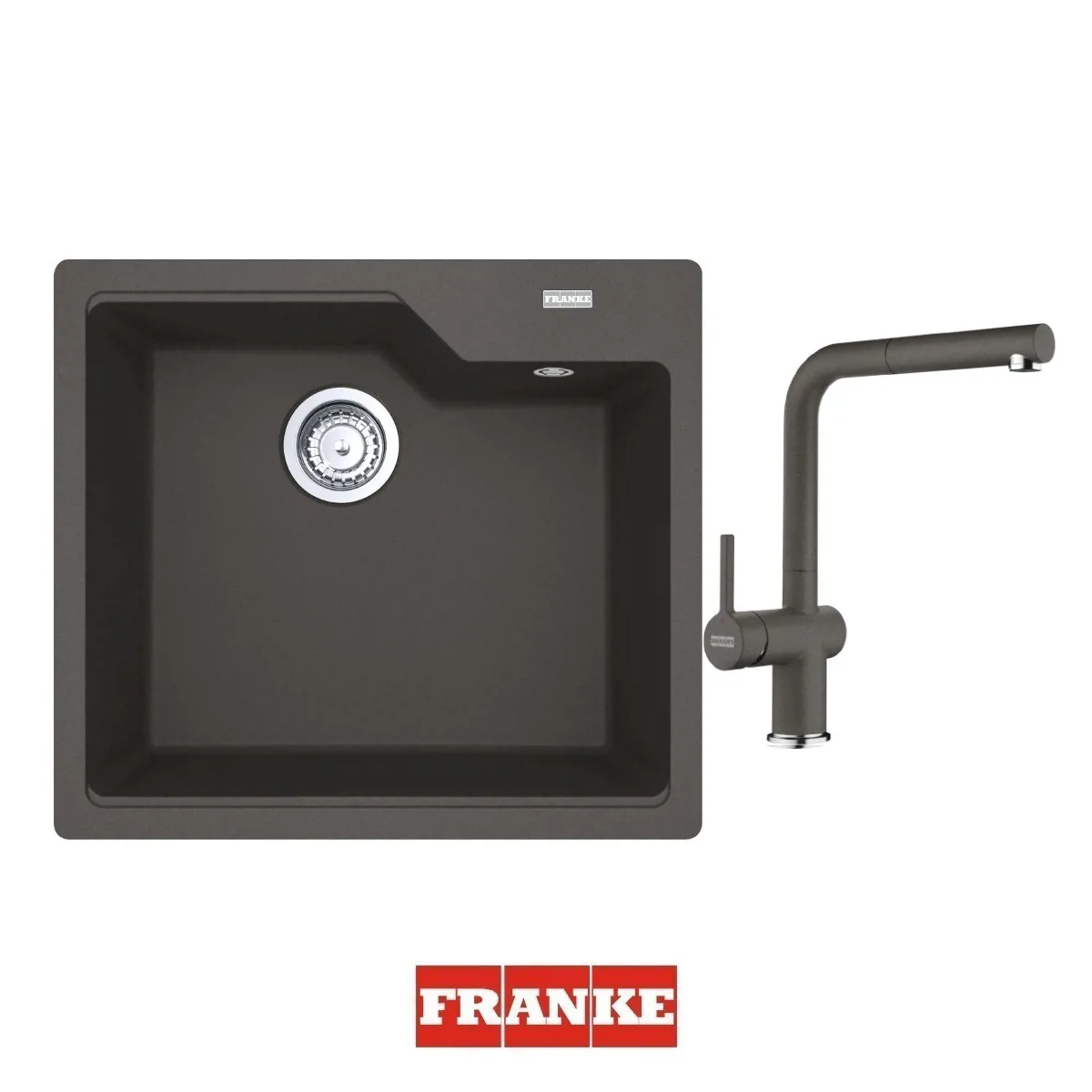 Franke Urban UBG 610-50 Granit Eviye - Active Spiralli Armatür Evye Batarya Set Slate Grey - FRANKE - Ürün Görseli 1