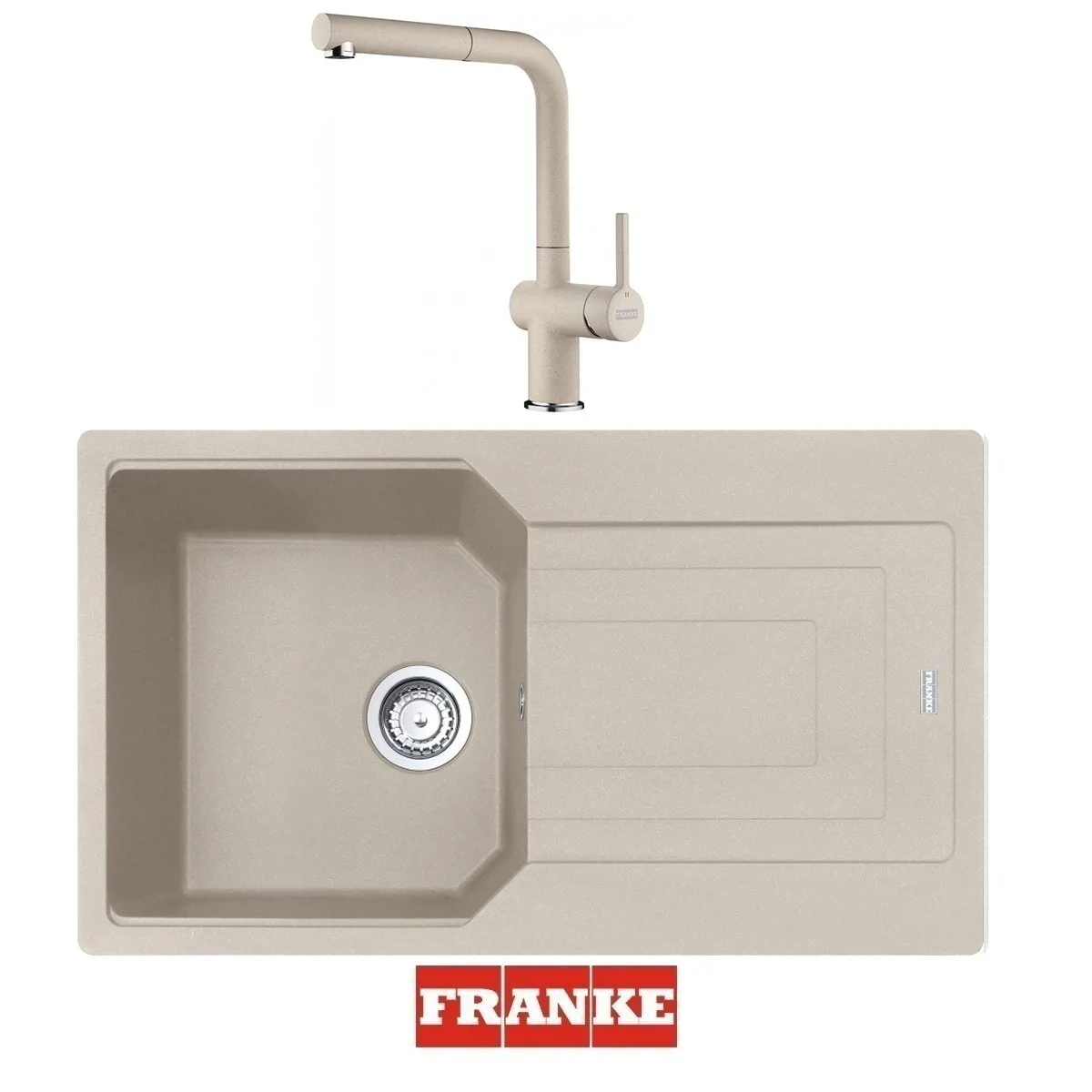 Franke Urban UBG 611-86 Granit Eviye - Active Spiralli Armatür Evye Batarya Set Sahara - FRANKE - Ürün Görseli 1