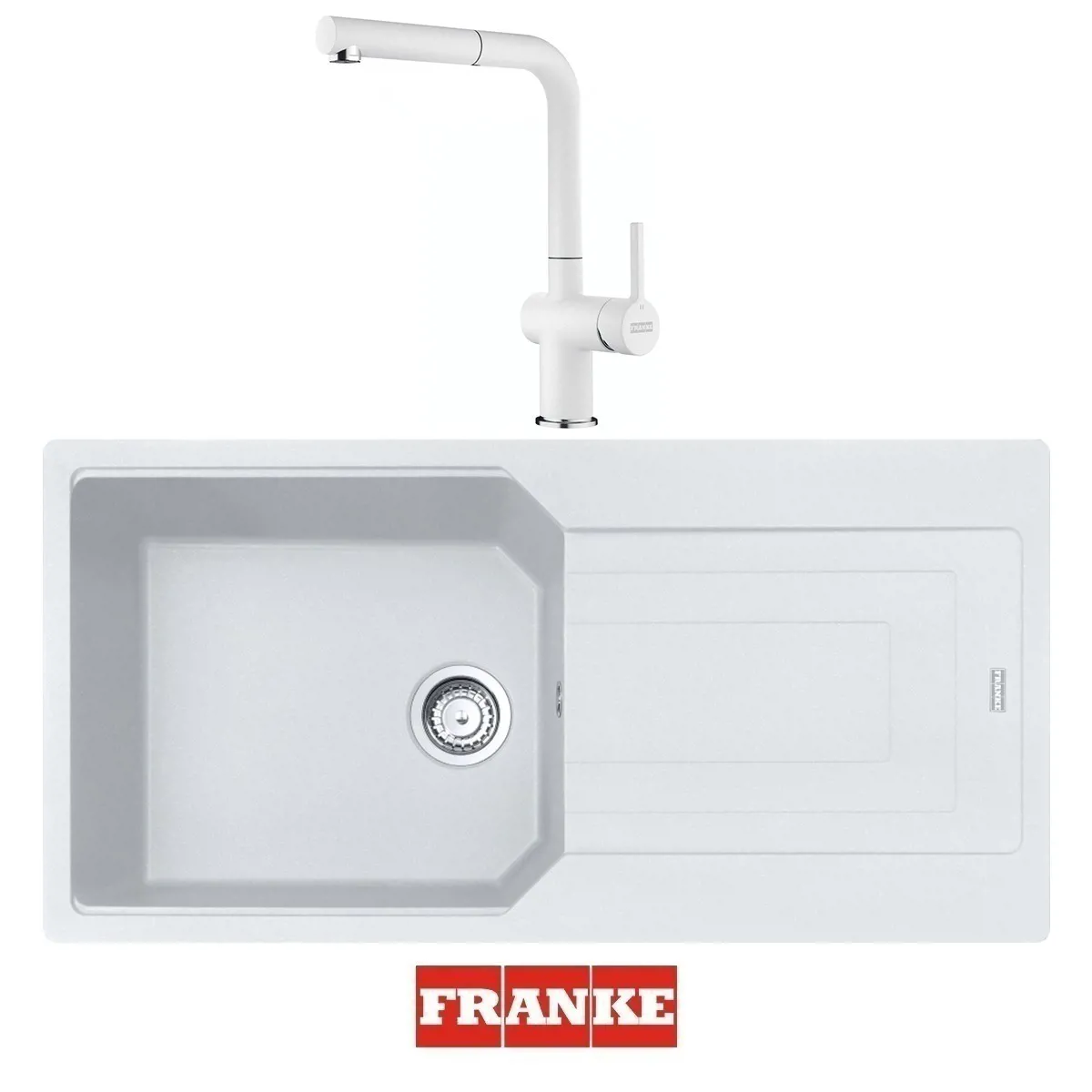 Franke Urban UBG 611-100 - Active Spiralli Armatür Evye Batarya Set Bianco - FRANKE - Ürün Görseli 1