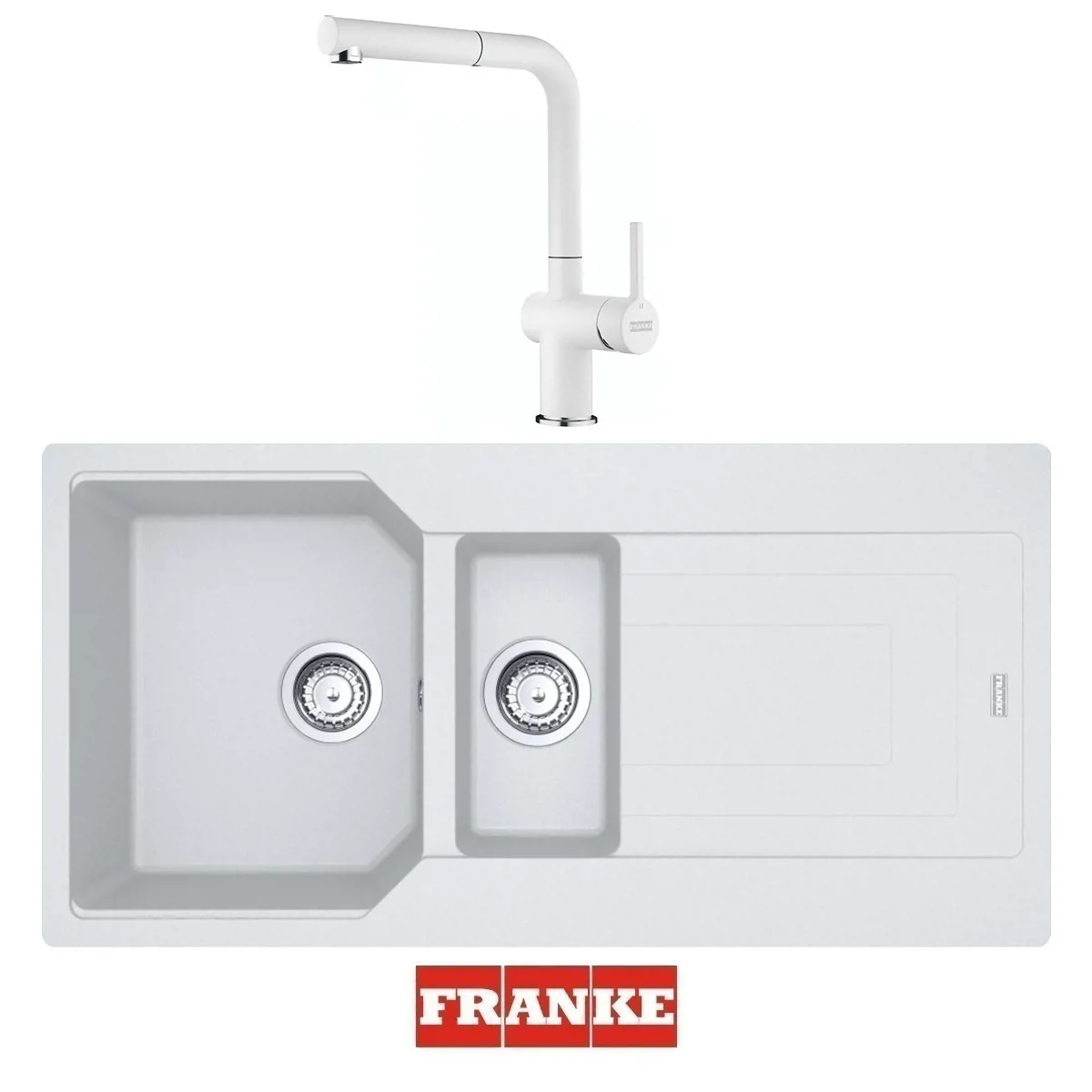 Franke Urban UBG 651-100 - Active Spiralli Armatür Evye Batarya Set Bianco - FRANKE - Ürün Görseli 1