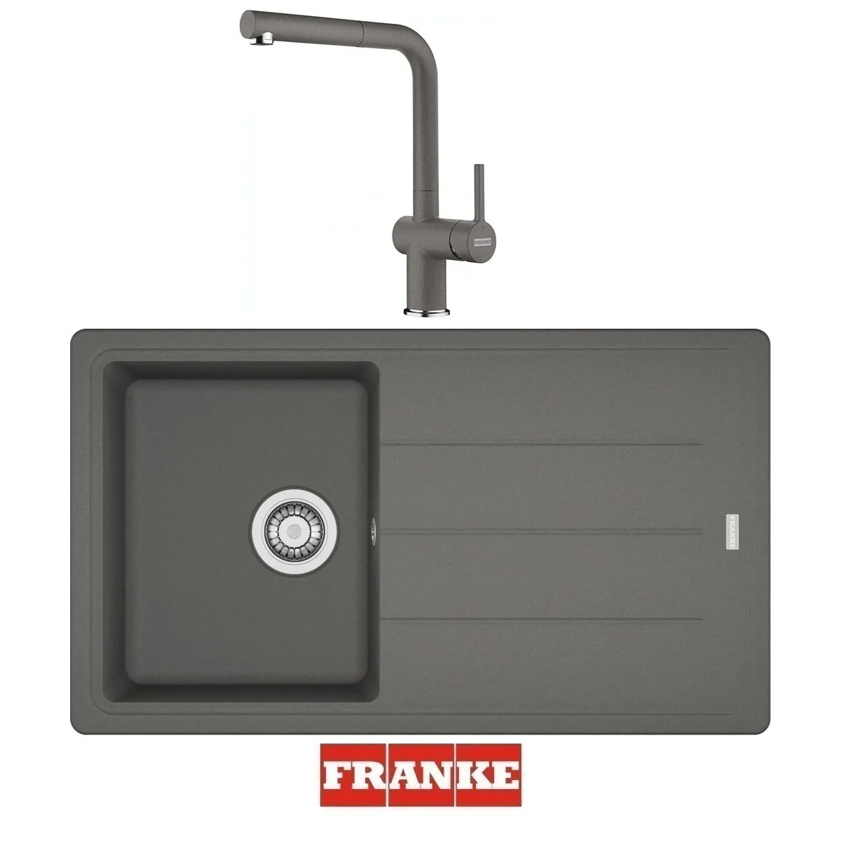 Franke Basis BFG 611-86 - Active Spiralli Armatür Evye Batarya Set Stone Grey - FRANKE - Ürün Görseli 1