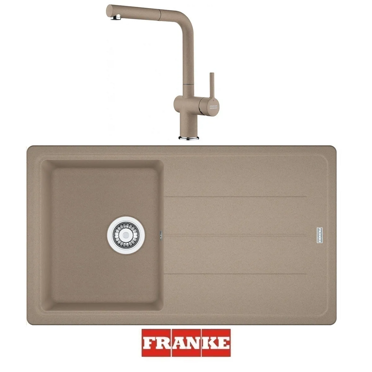 Franke Basis BFG 611-86 - Active Spiralli Armatür Evye Batarya Set Oyster - FRANKE - Ürün Görseli 1