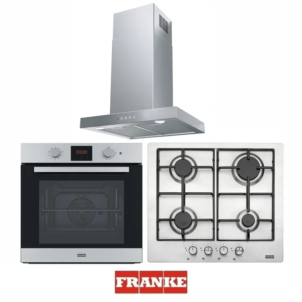 Franke FHNL 604 4G X E Ocak - FSL 86 H XS Fırın - FDF EG6 60 XS Davlumbaz Ankastre Set - FRANKE - Ürün Görseli 1