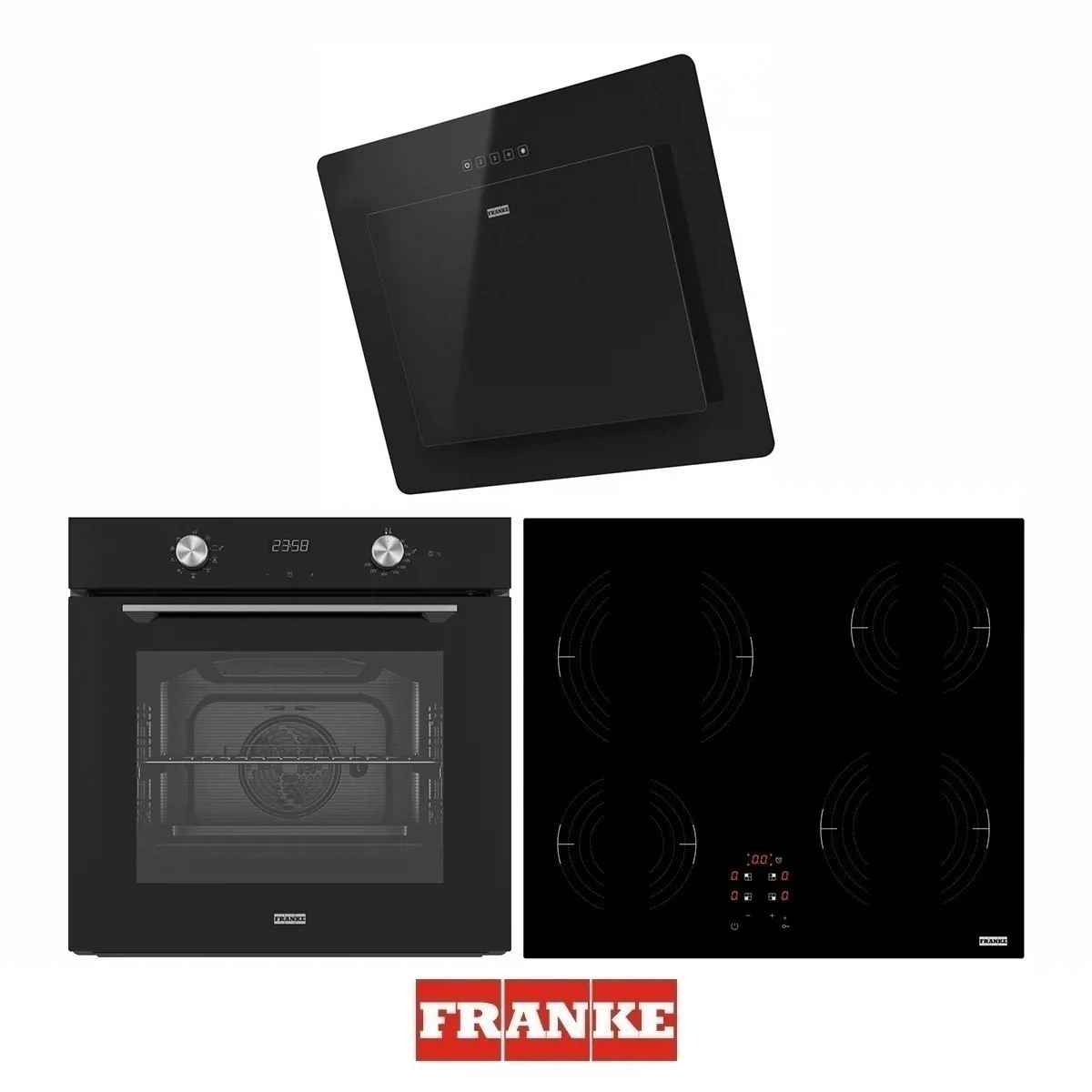 Franke FRSM 604 C T BK Ocak - FMA 86 H BK Fırın -  FNO 605 BK Davlumbaz Ankastre Set - FRANKE - Ürün Görseli 1