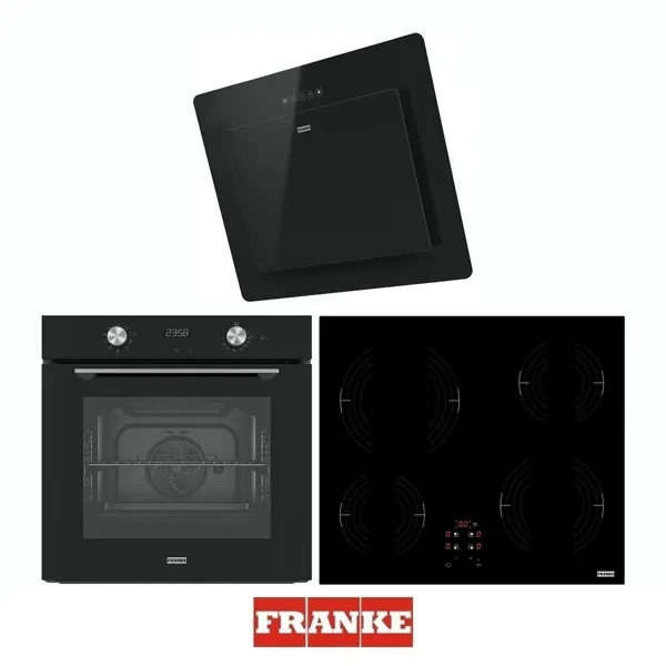 Franke FRSM 604 C T BK Ocak - FMA 86 H BK Fırın -  FNO 605 BK Davlumbaz Ankastre Set - FRANKE - Ürün Görseli 1