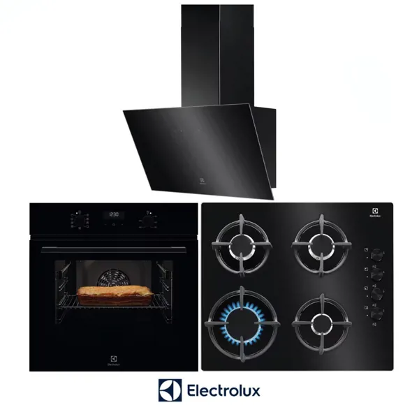Electrolux KGG6407K  Ocak -  LFV216K Davlumbaz -  EOF5C50BZ Fırın - ELECTROLUX - Ürün Görseli 1