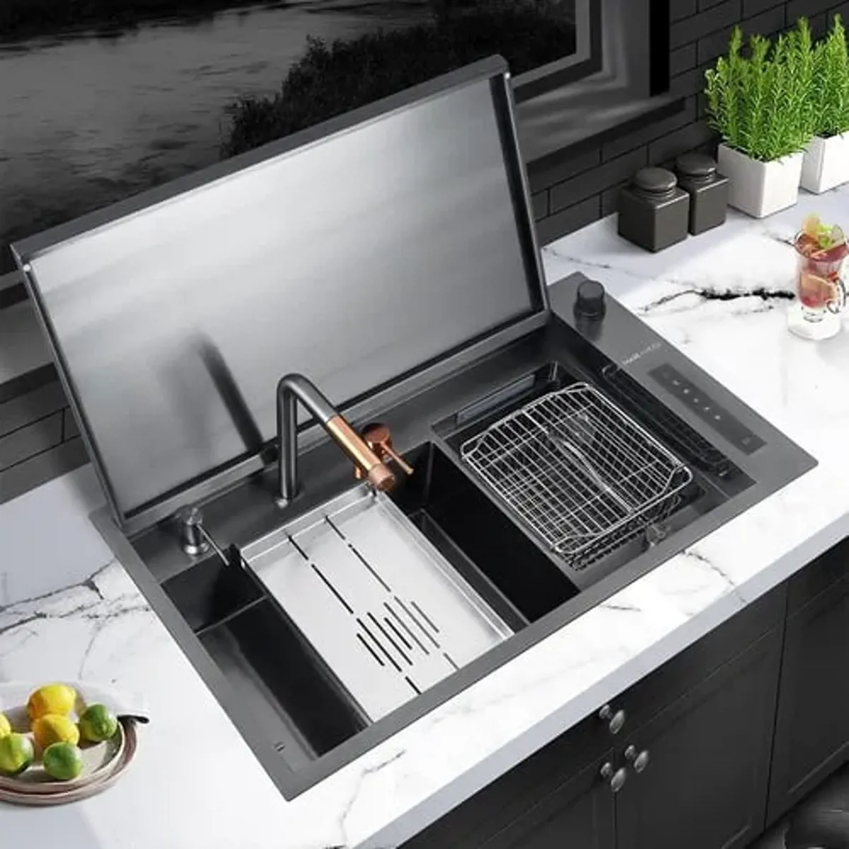 Nova Ultrasonik Temizleme Fonksiyonlu Akıllı Evye