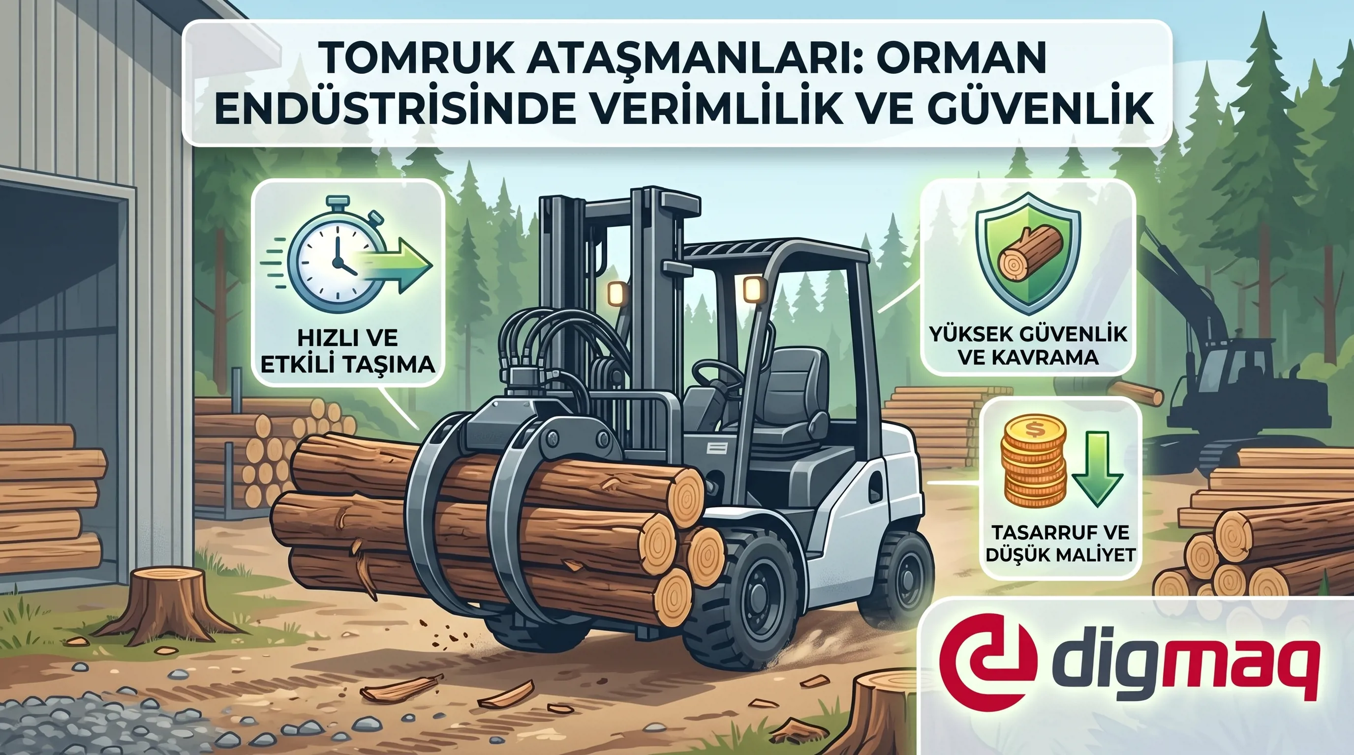 Tomruk Ataşmanı Kullanılarak Orman İşleri Kolaylaşıyor