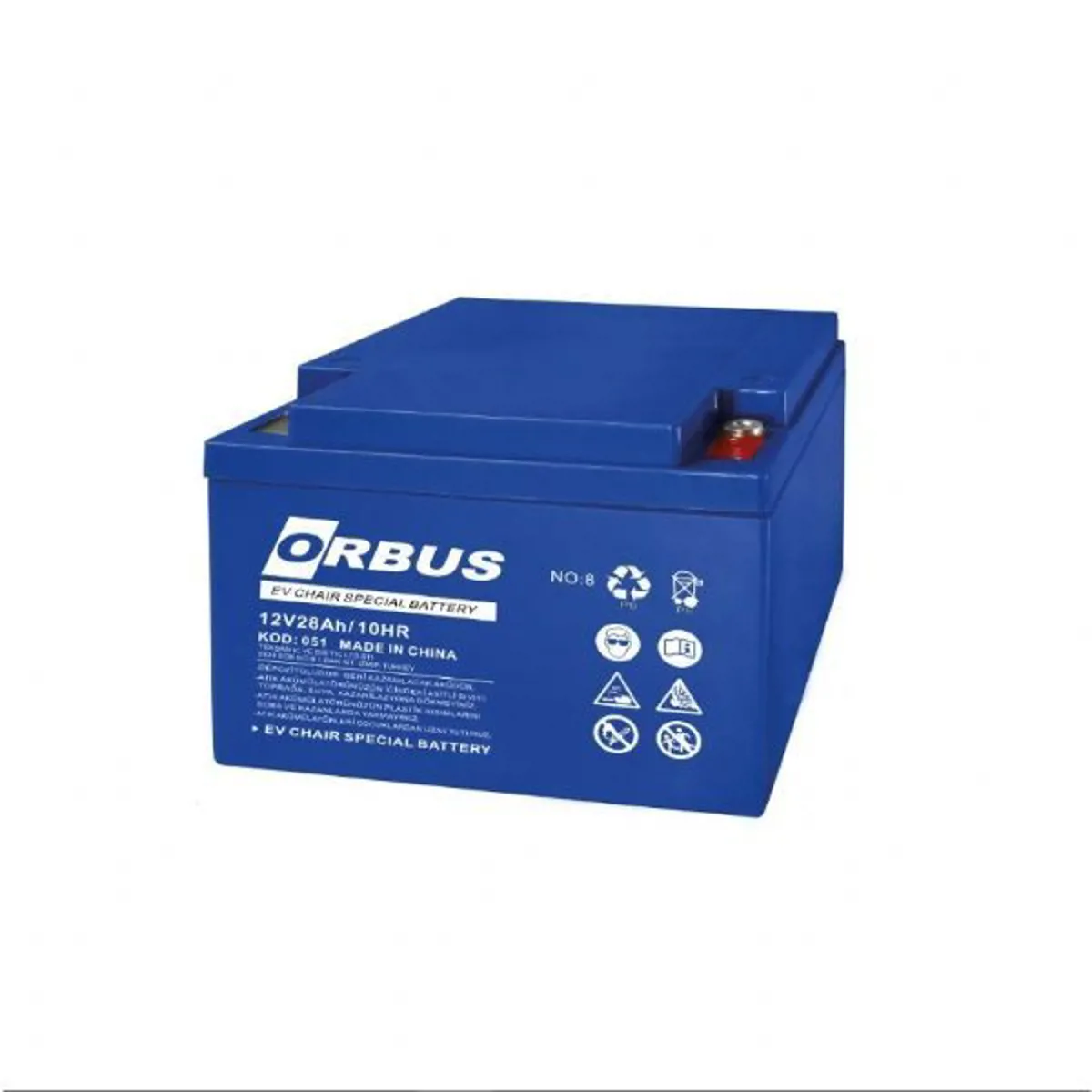 Orbus 12V 28Ah Deep Cycle Jel Akü (Engelli Aracı Aküsü) - Orbus - Ürün Görseli 1