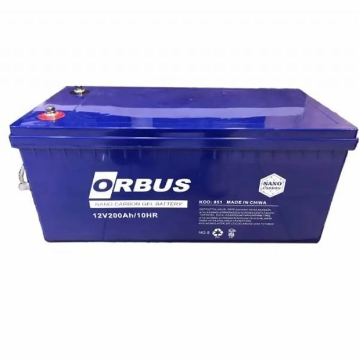 Orbus 12 Volt 200 Amper Nano Karbon Jel Akü - Orbus - Ürün Görseli 1
