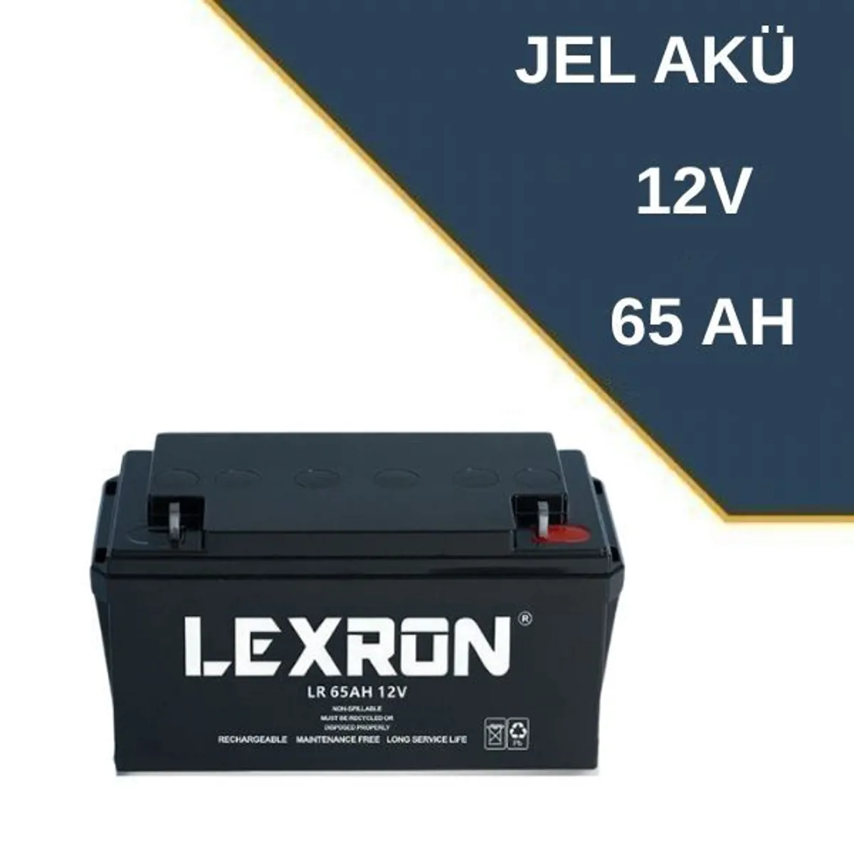 Lexron 12V 65Ah Deep Cycle Jel Akü  - Lexron - Ürün Görseli 1