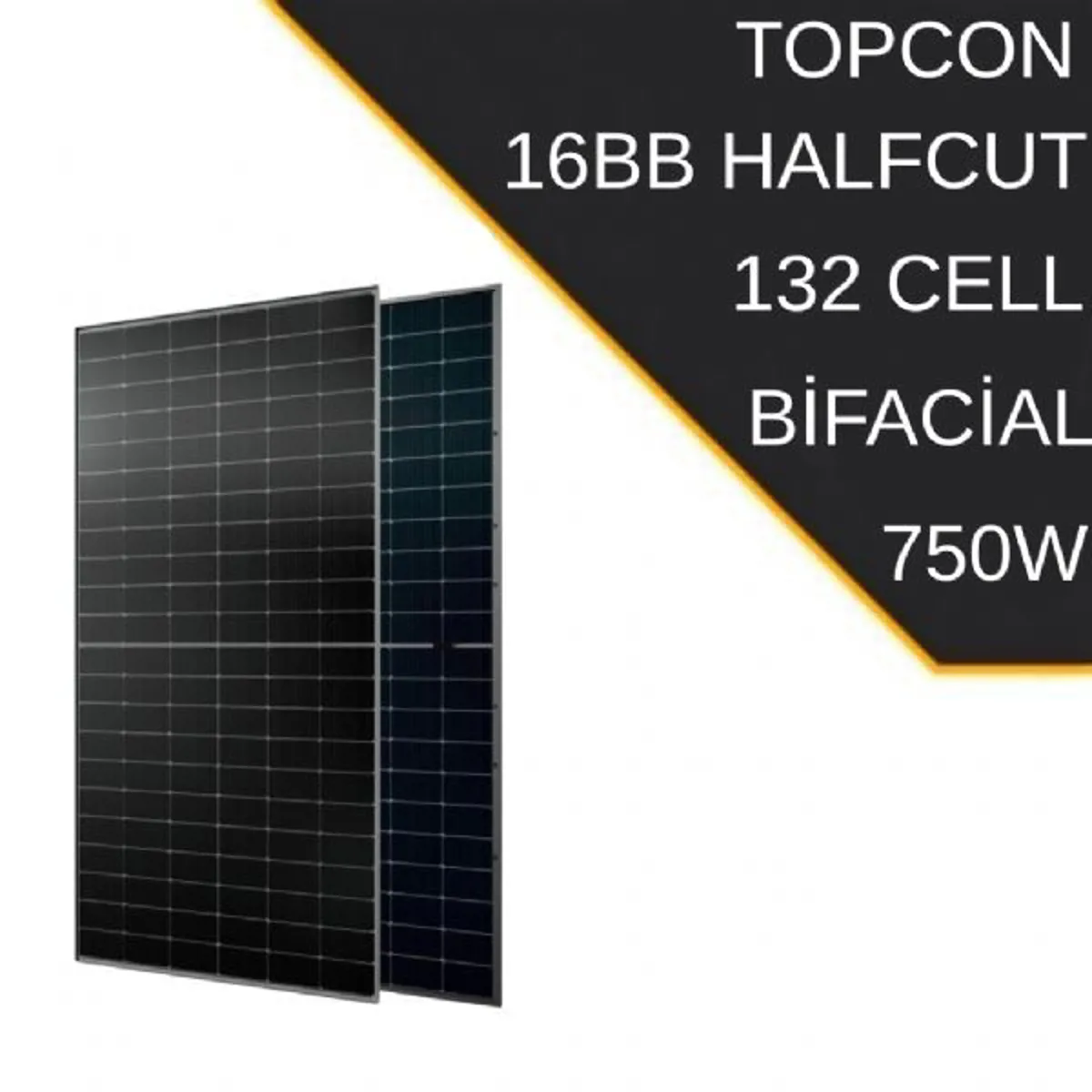 Lexron 750W 16BB Bifacial Half Cut Monokristal Güneş Paneli - Lexron - Ürün Görseli 1