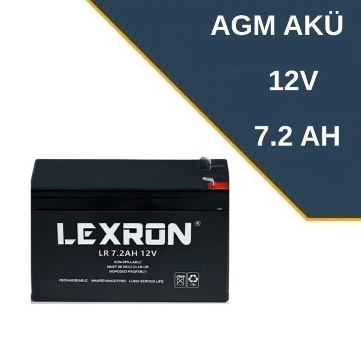 Lexron 12V 7.2 Ah Agm Akü - Lexron - Ürün Görseli 1
