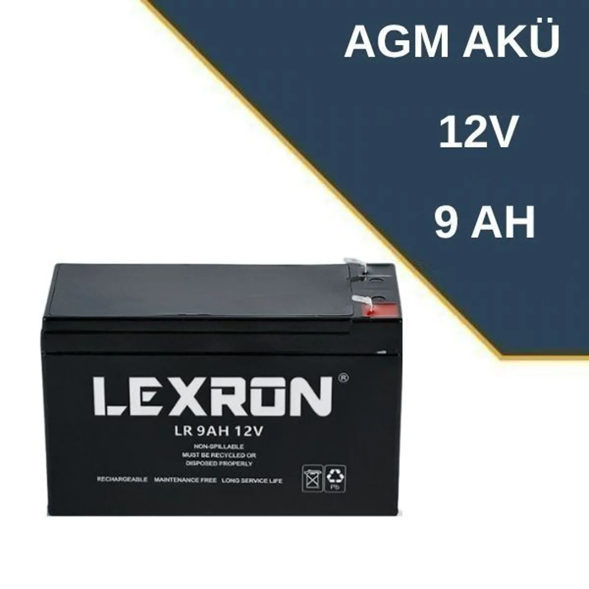 Lexron 12V 9 Ah Agm Akü - Lexron - Ürün Görseli 1